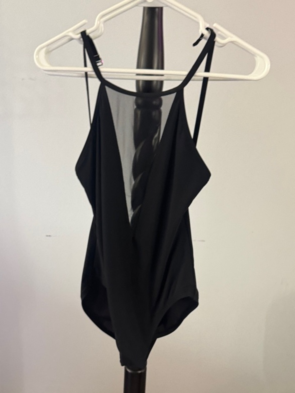 Michael Kors Collection Black One-Piece Swimsuit with Sheer Inset